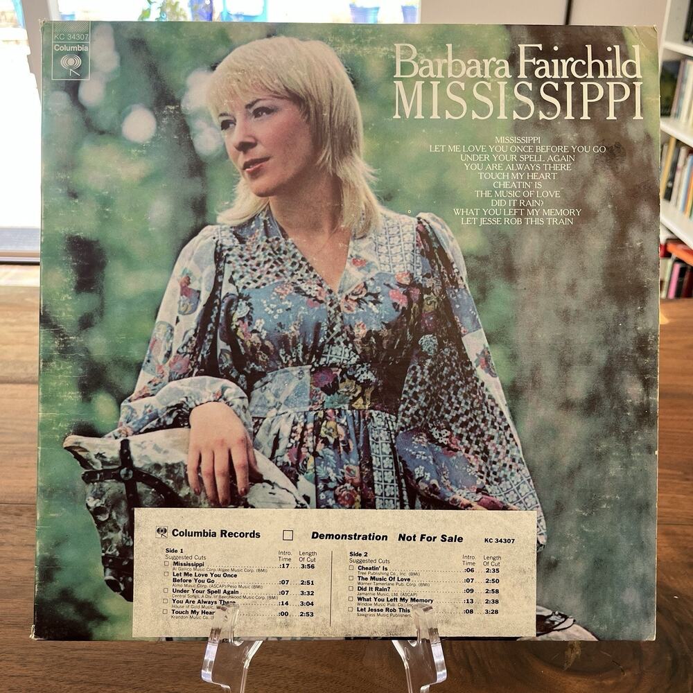 Barbara Fairchild Mississippi Vinyl LP 1976 Columbia KC 34307 Promo